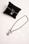 Set de pulsera y collar plata